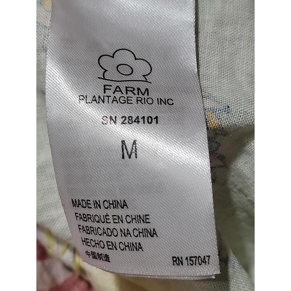 Farm Rio mixed garden tank top Size M Multicolor Linen Blend NEW #3 - Picture 13 of 15